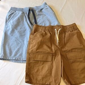 Cat & Jack boys Tan and Blue Cargo Shorts